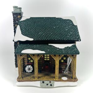 St Nicholas Square Village Collection Log Cabin w/out Lighting Retired 1998 Box